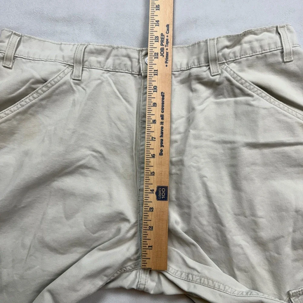 VTG 90s Levis L2 Khakis Mens 36x32 Beige Cargo Pants Relax Fit Cotton Twill Y2K